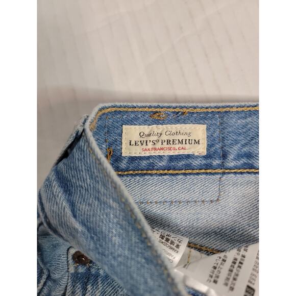 Levis 501 Premium Jeans Womens SZ 24 Straight High Rise Button Fly Rigid Big E - Picture 7 of 12